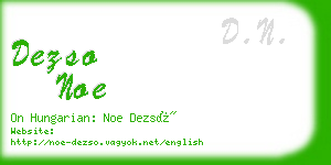 dezso noe business card